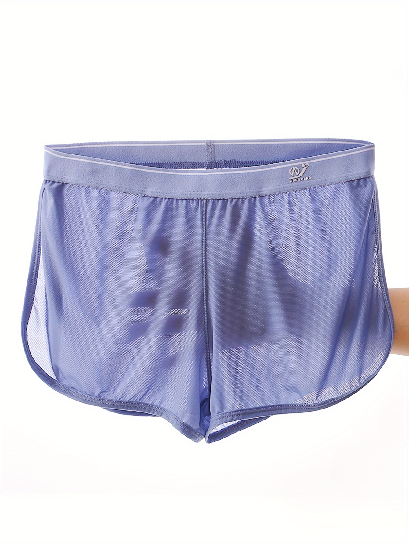 Low Waist Mens Underwear Ice Silk Panties Arrow Pants Loose Fit Boxer Trunks