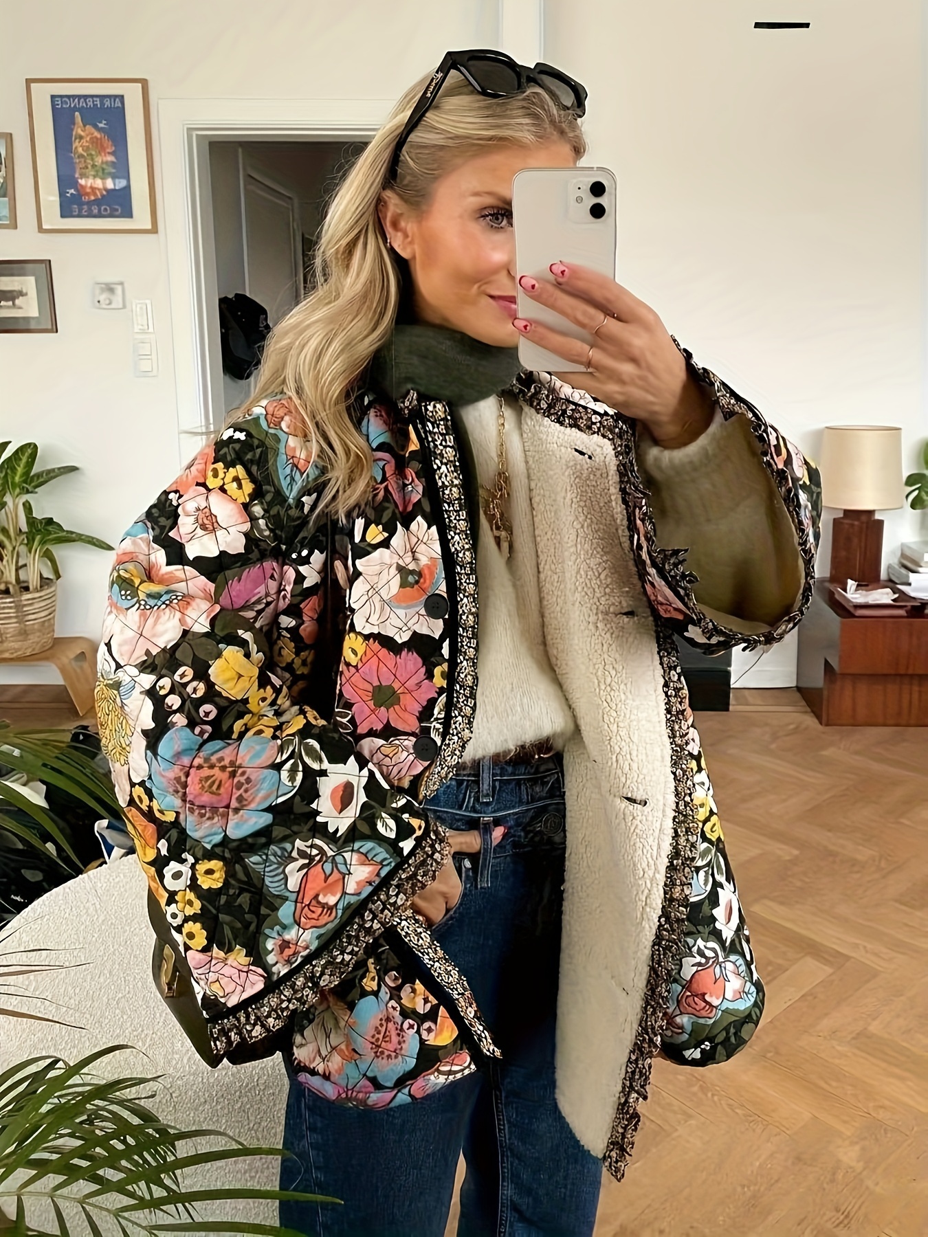 Quilted Floral Coat -  Canada