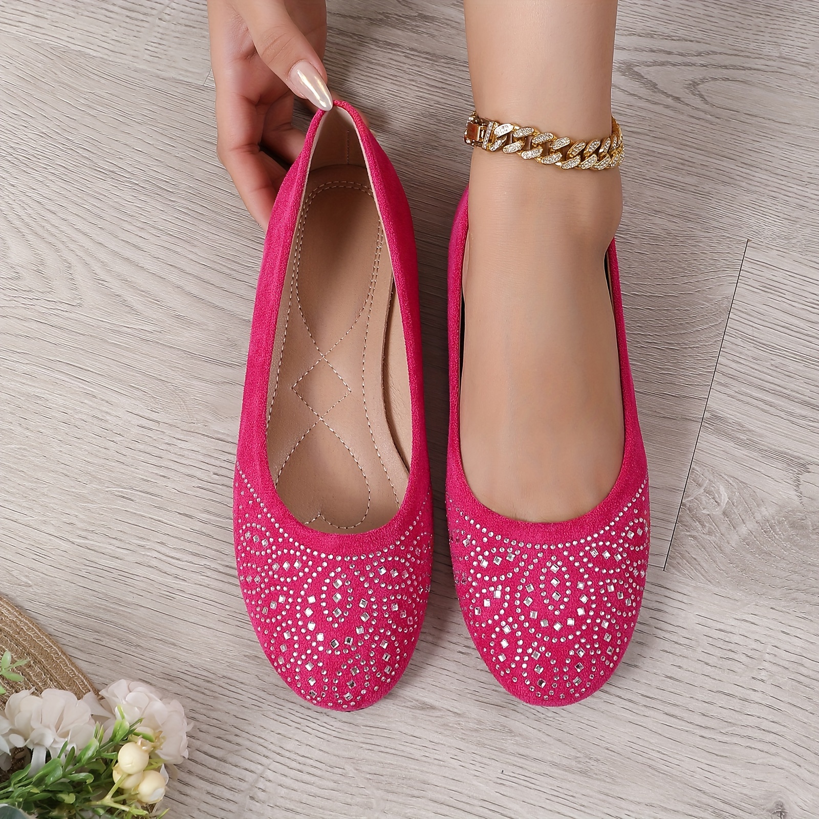 Rose on sale colored flats