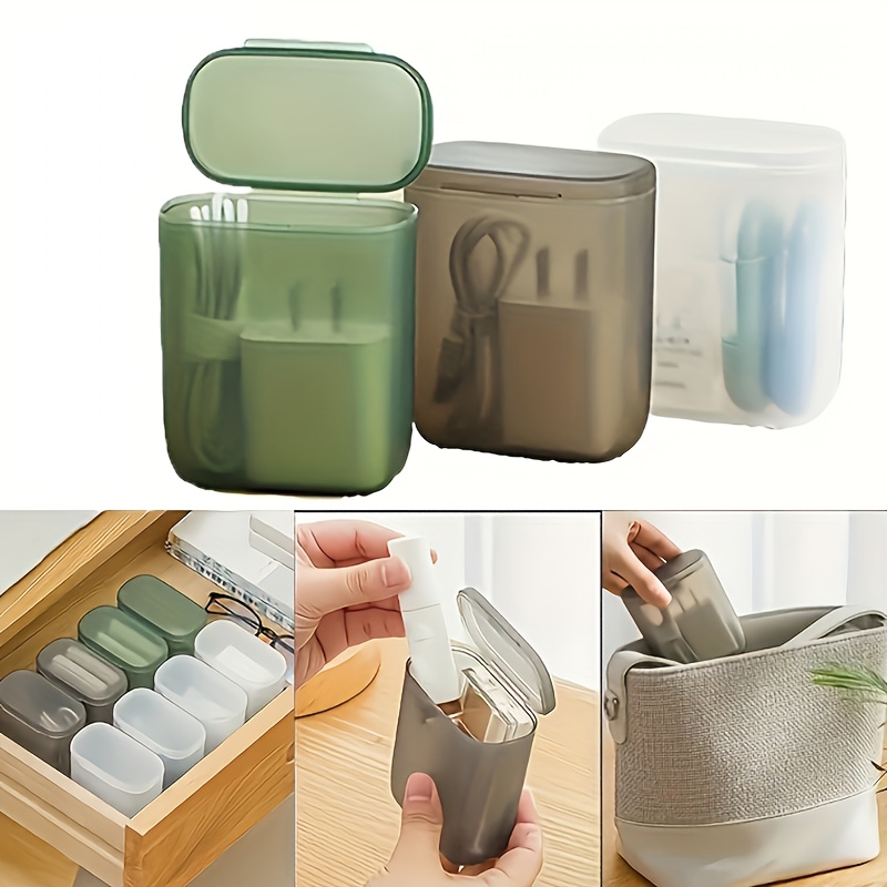 Frosted Storage Box Translucent Storage Case Data Cable - Temu