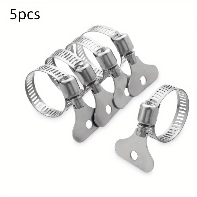 

5pcs Stainless Steel Strong Hose Snap T-bolt Air Water Pipe Fuel Hose Snap Welding Hardware Repair Tool Fastener Snap