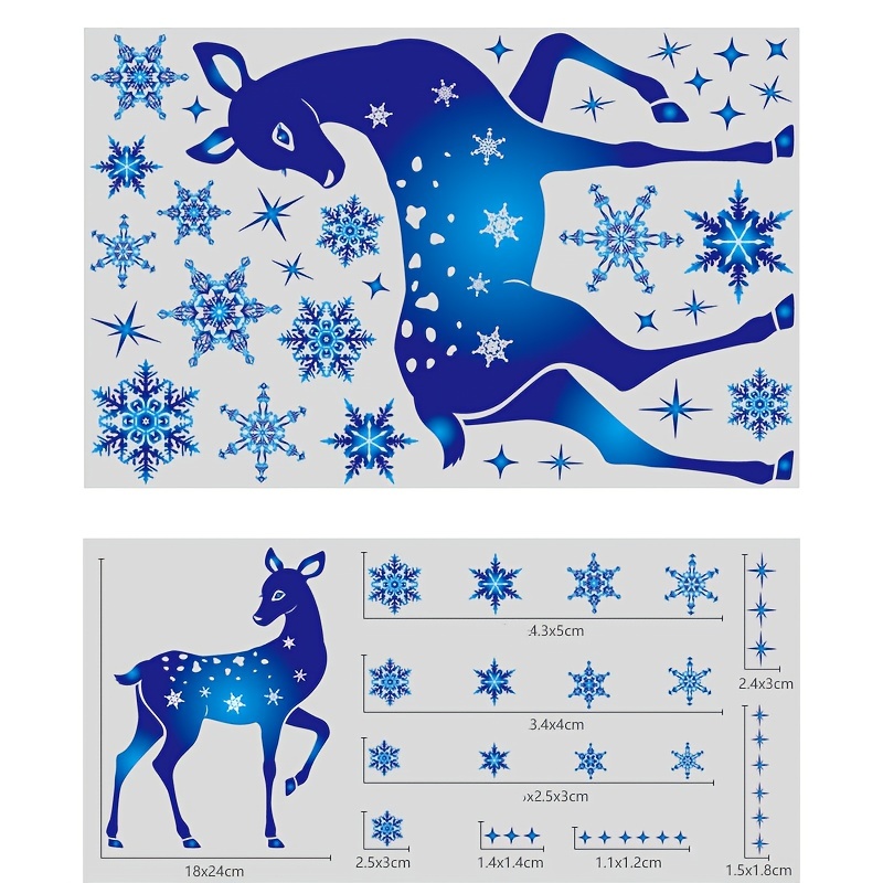 Christmas Decorations Snow Stickers No Glue Glass Window - Temu