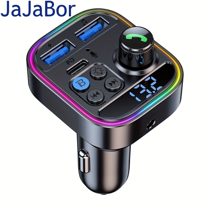 2023 Transmisor FM Para Coche Bluetooth V5.3 Cargador Reproductor De Música