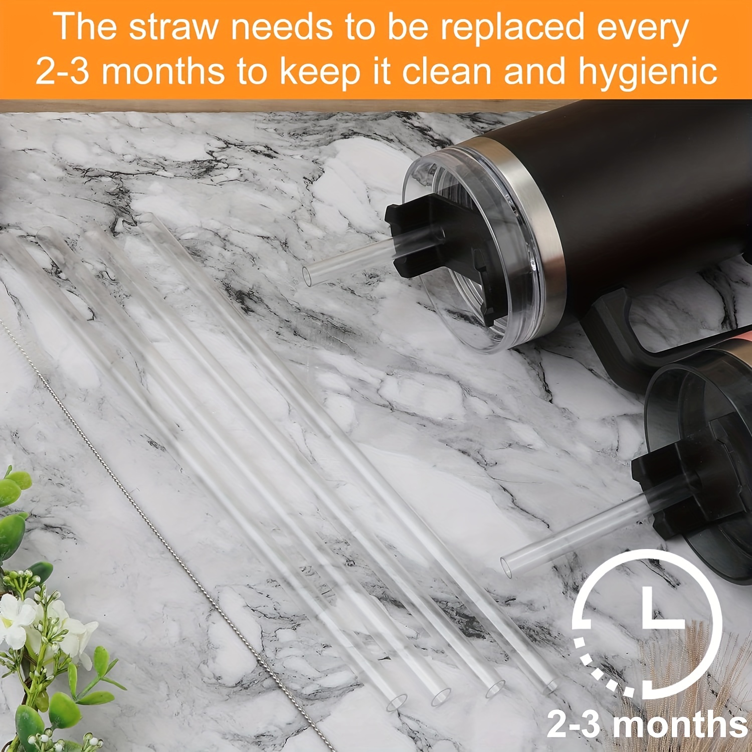 Reusable Clear Plastic Straw For Stanley Cup - Temu