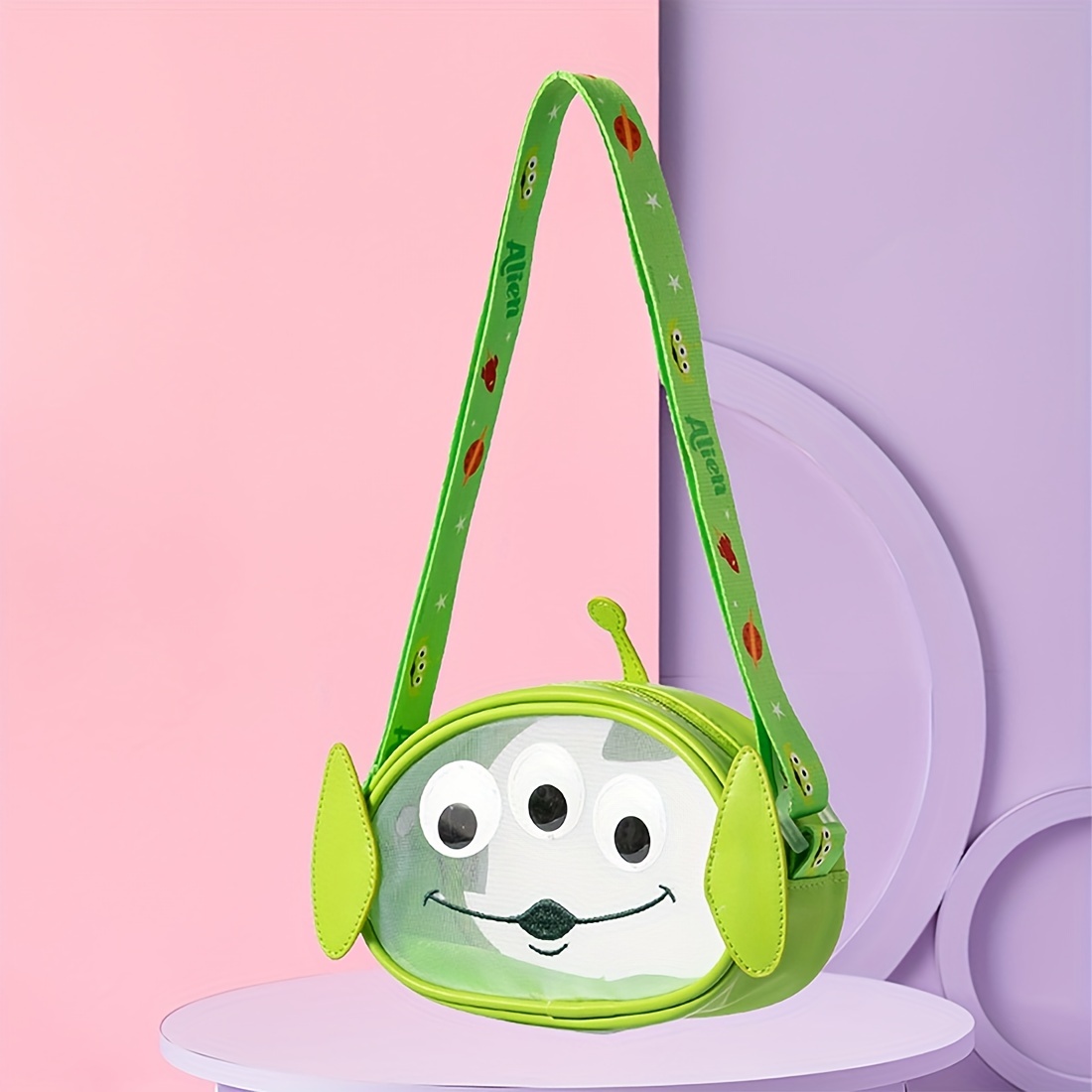 Pixar Collection Mesh Cute Face Crossbody Bag - Temu