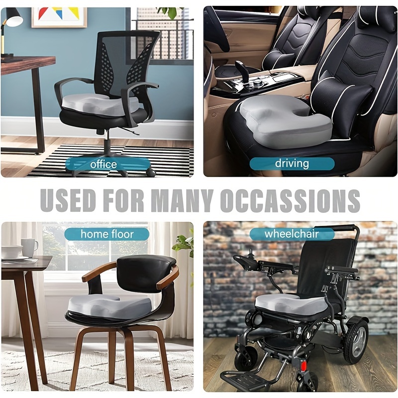 Ergonomic Seat Cushion,Office Chair Cushions, Car Seat Cushion,Pain Relief Chair Pad, Memory Foam Butt Pillow for Computer Desk, Wheelchair, Driving