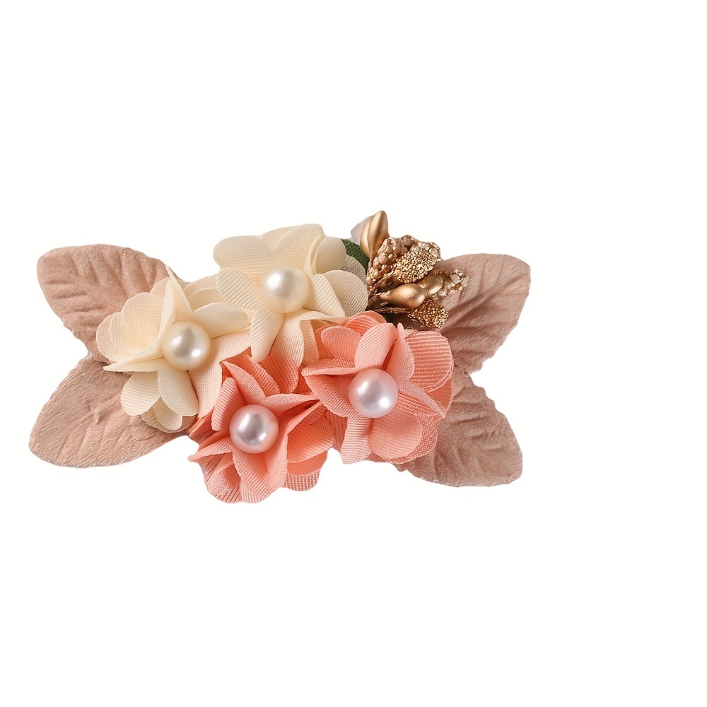 New Small Bow Hairpins Cute Peach Rose Headwear Hair Accessories