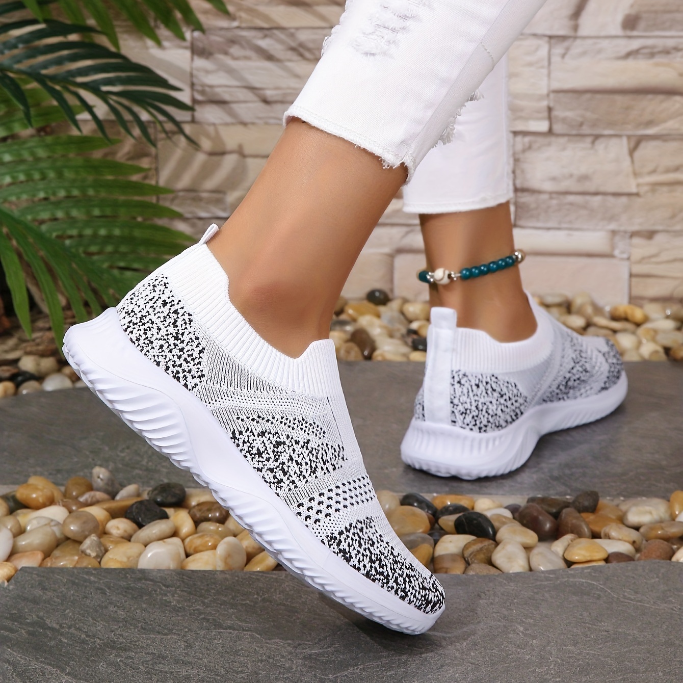 TIOSEBON Women's Slip On Walking Shoes Lightweight Casual Running Sneakers