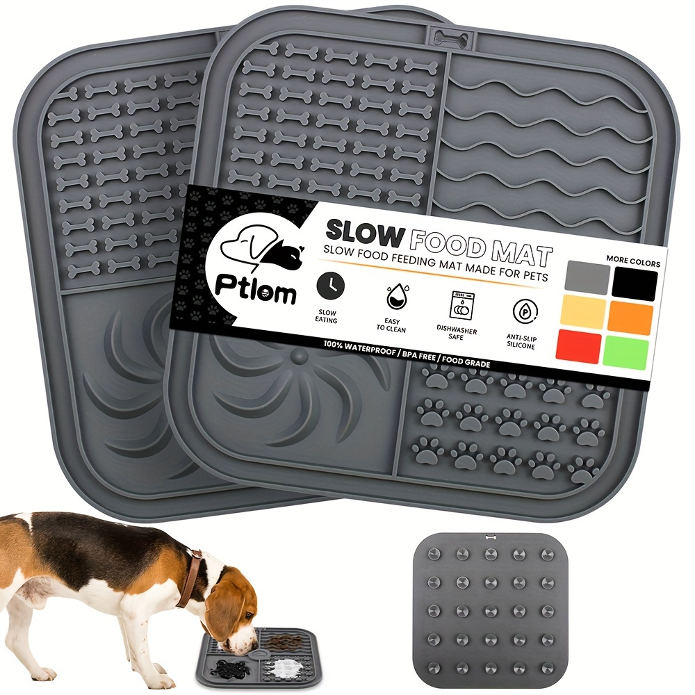 Square Dog Licking Pad, Silicone Slow Feeder Mat Dog Food Mat With Suction  Cups, Dog Training Mat - Temu