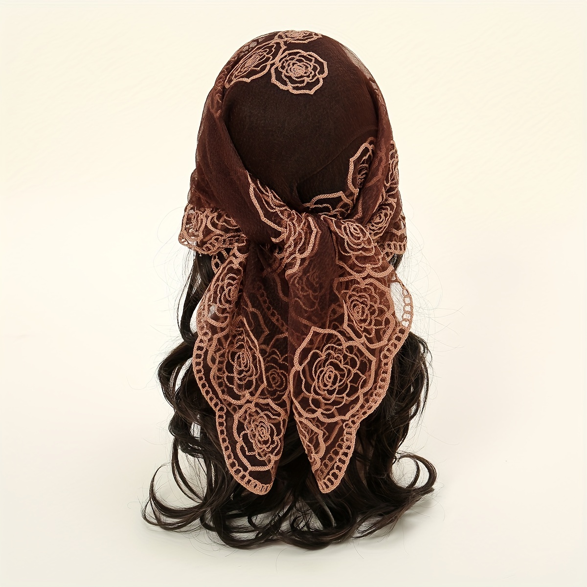 Embroidered Headscarf Thin Sunscreen Square Scarf