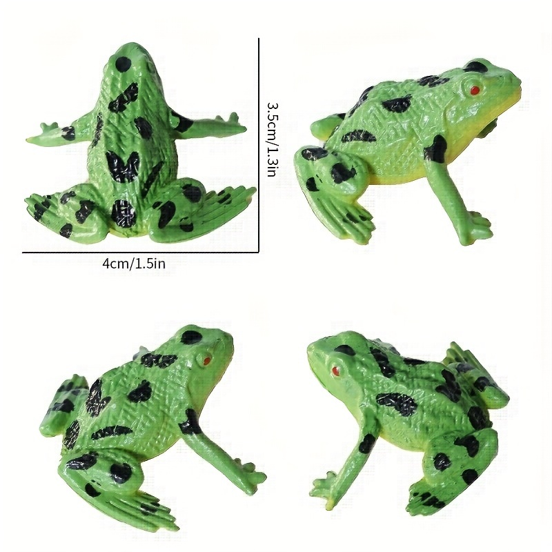 12pcs Mini Frogs,1 Grass And 1 Stone Toy Set Small Realistic Frog Toy  Decorations Frogs Rain Forest Lifelike Art Lawn Decorations Toy For Fish  Tank De