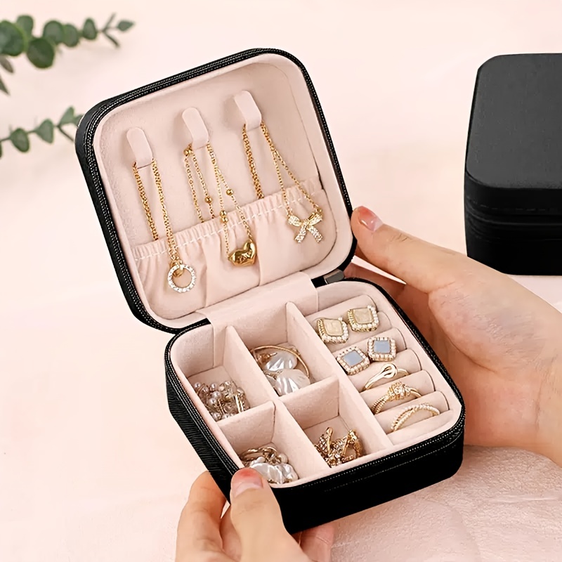Multi grid Jewelry Storage Box portable Jewelry Organizer - Temu