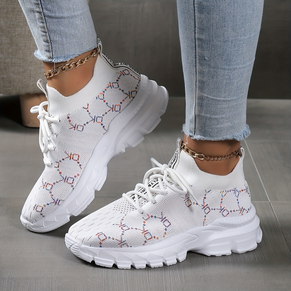 Soft Comfort Sneakers Wear Resistant Mesh Breathable Casual Shoes