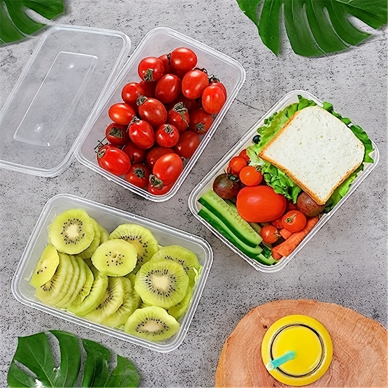 Disposable Lunch Box, Disposable Container With Lid, Food Preparation  Container With Lid, Disposable Lunch Container, Microwave And Refrigerator  Available - Temu