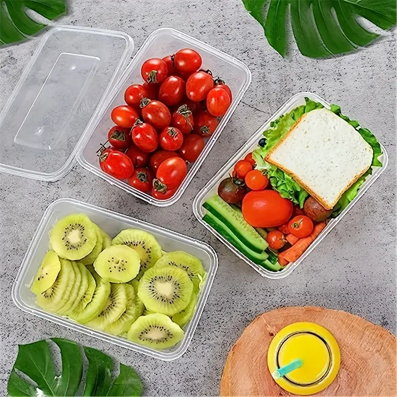 Disposable Lunch Box, Disposable Container With Lid, Food Preparation  Container With Lid, Disposable Lunch Container, Microwave And Refrigerator  Available - Temu