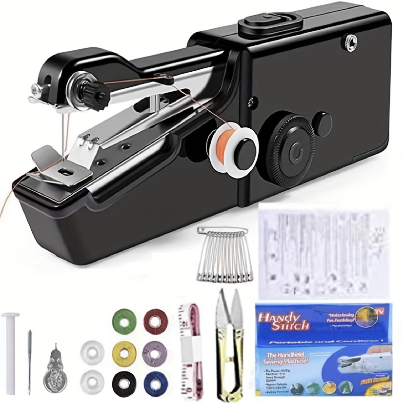 SHOP LC Black Handy Mini Portable Handheld Sewing Machine (Battery Not  Included) 