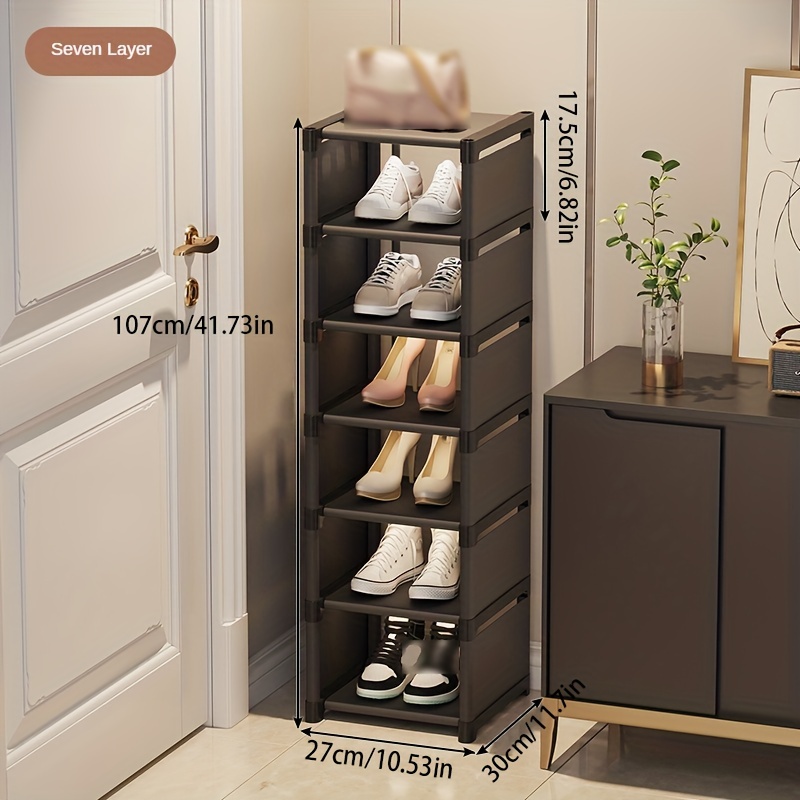 7/8-layer Plastic Shoes Rack, Stable Shoe Storage Shelf, Household Storage  Organizer For Rental House, Entryway, Hallway, Bedroom, Bathroom, Living  Room - Temu