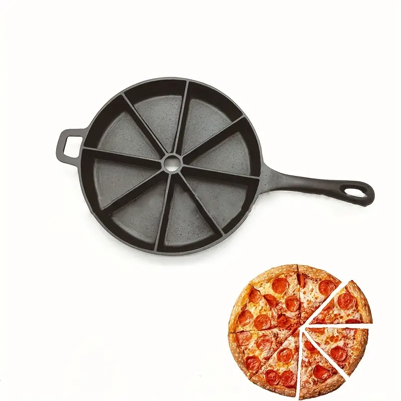 Pizza Pan With Holes, Flat Frying Pizza Pot With Handle, Non-stick