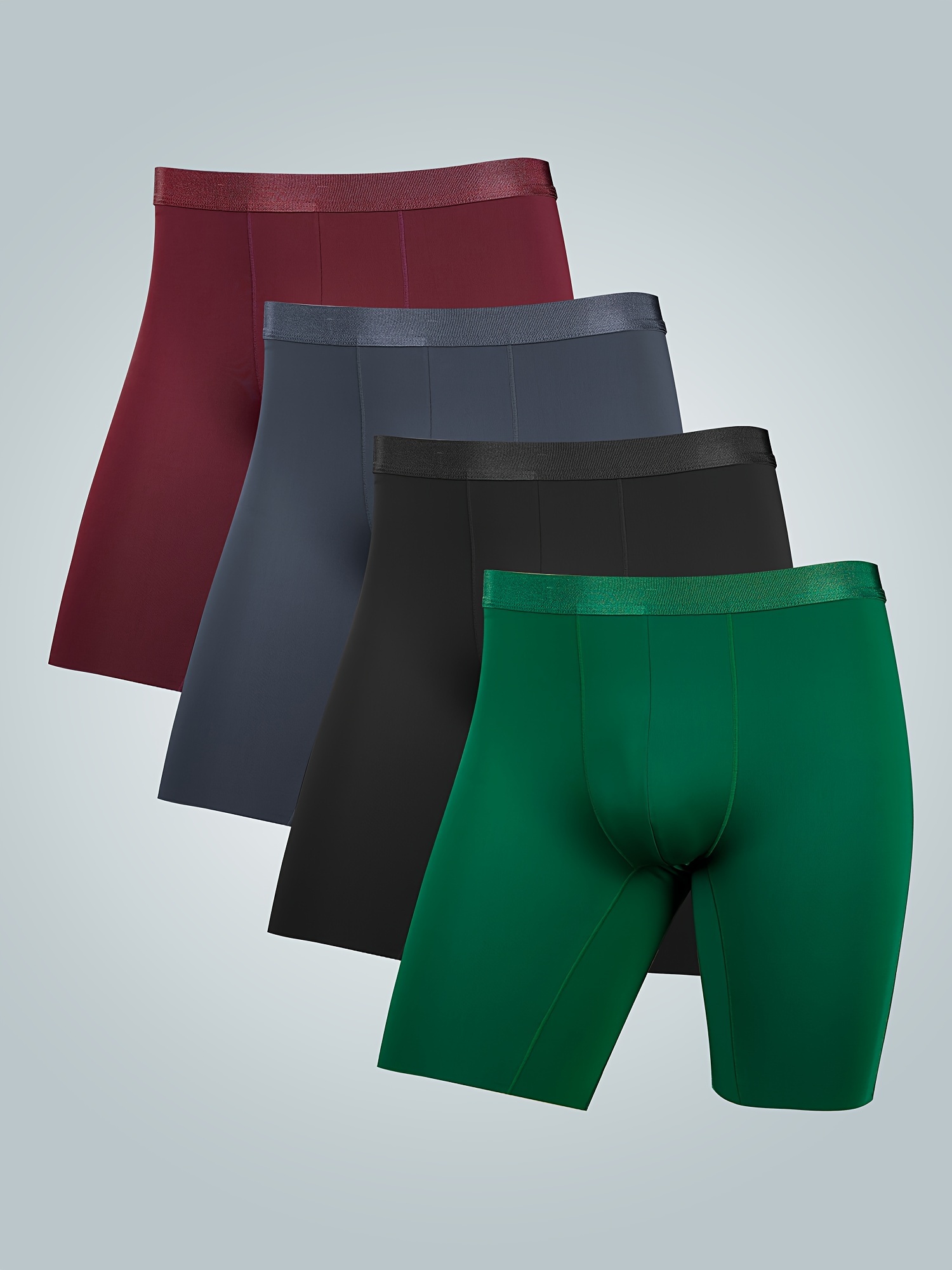 Men's Ice Silk Cool Long Boxer Briefs Shorts Quick drying - Temu Philippines