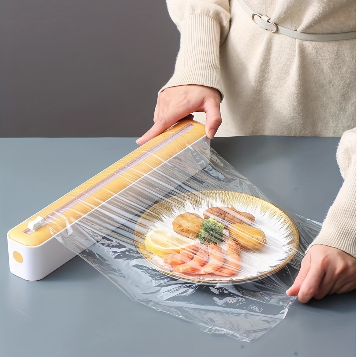 Acheter Distributeur de film alimentaire magnétique avec coupe-glissière,  distributeur de film mural réutilisable pour plastique