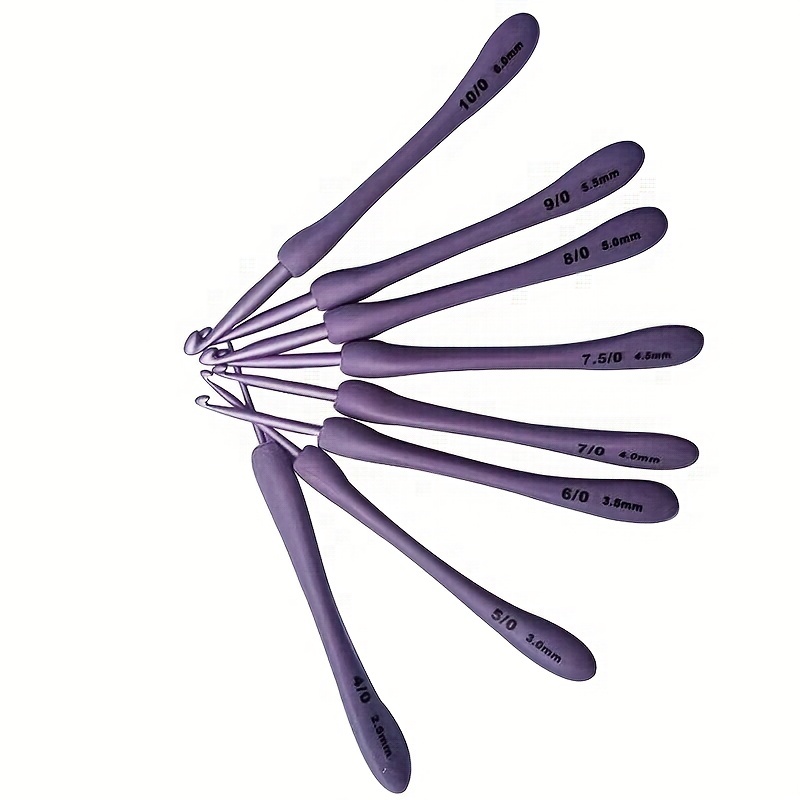 8pcs/set Purple Crochet Hooks Set Craft Crochet Weaving Knitting Hooks For  Sewing Crafts Crochet Starter Kit For Handwork Hobby Craft, 2.5-6.0mm