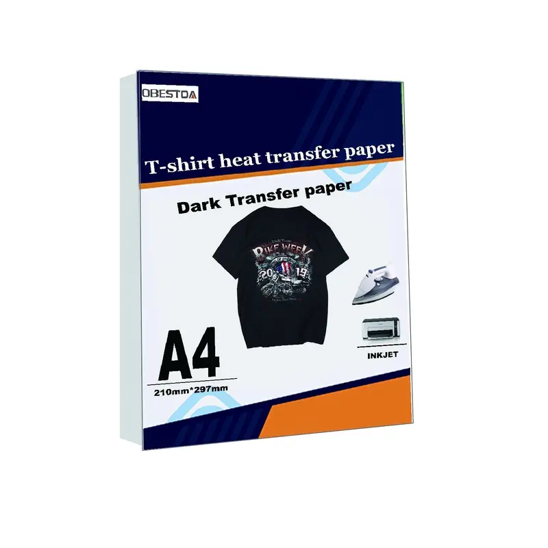 Iron on Transfer Paper for t Shirts - Dark Fabric Heat-Transfer Paper for  Inkjet Printer - 20 Sheets