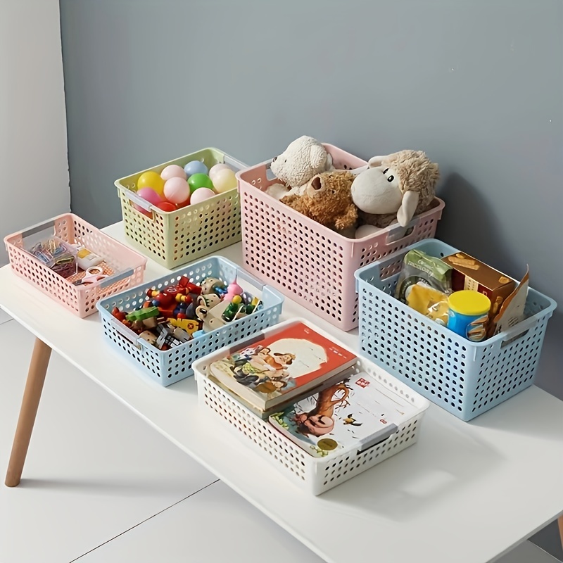 Portable Hollow Storage Box, Thickened Rectangular Plastic Storage Basket  For Cosmetic, Stationary, Toiletry, Medicine And Sundries, Household  Multi-functional Storage Organizer - Temu