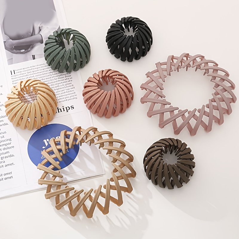 Matte Hair Claw Clips for Women, Nest Hair Bun Maker