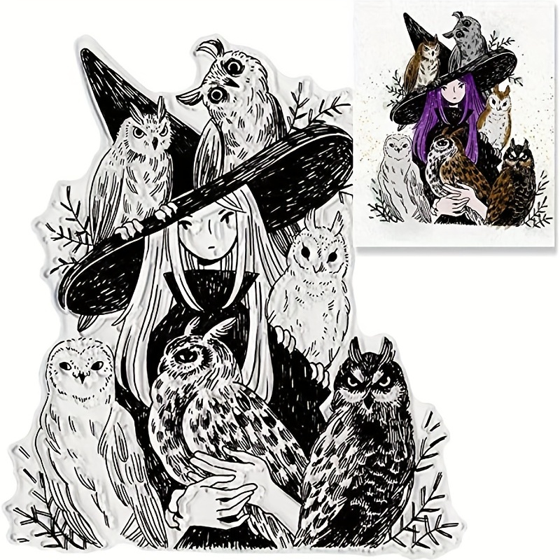  Frightfully Cute Stamps and Dies Halloween Witch Moon  Sentiments Stamps DIY Scrapbooking Card Making Crafts Die Cuts Design  Greeting Mothers Fathers Holiday, (only Clear Stamps) : Arts, Crafts &  Sewing