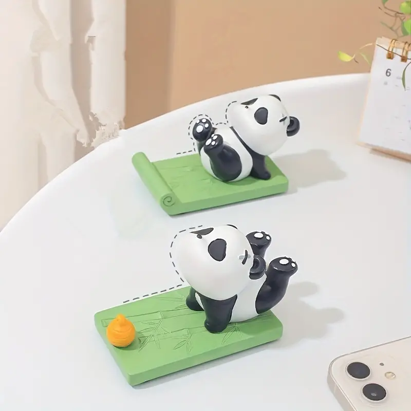 Yoga Panda Support Pour Téléphone Portable Créatif Bureau Résine