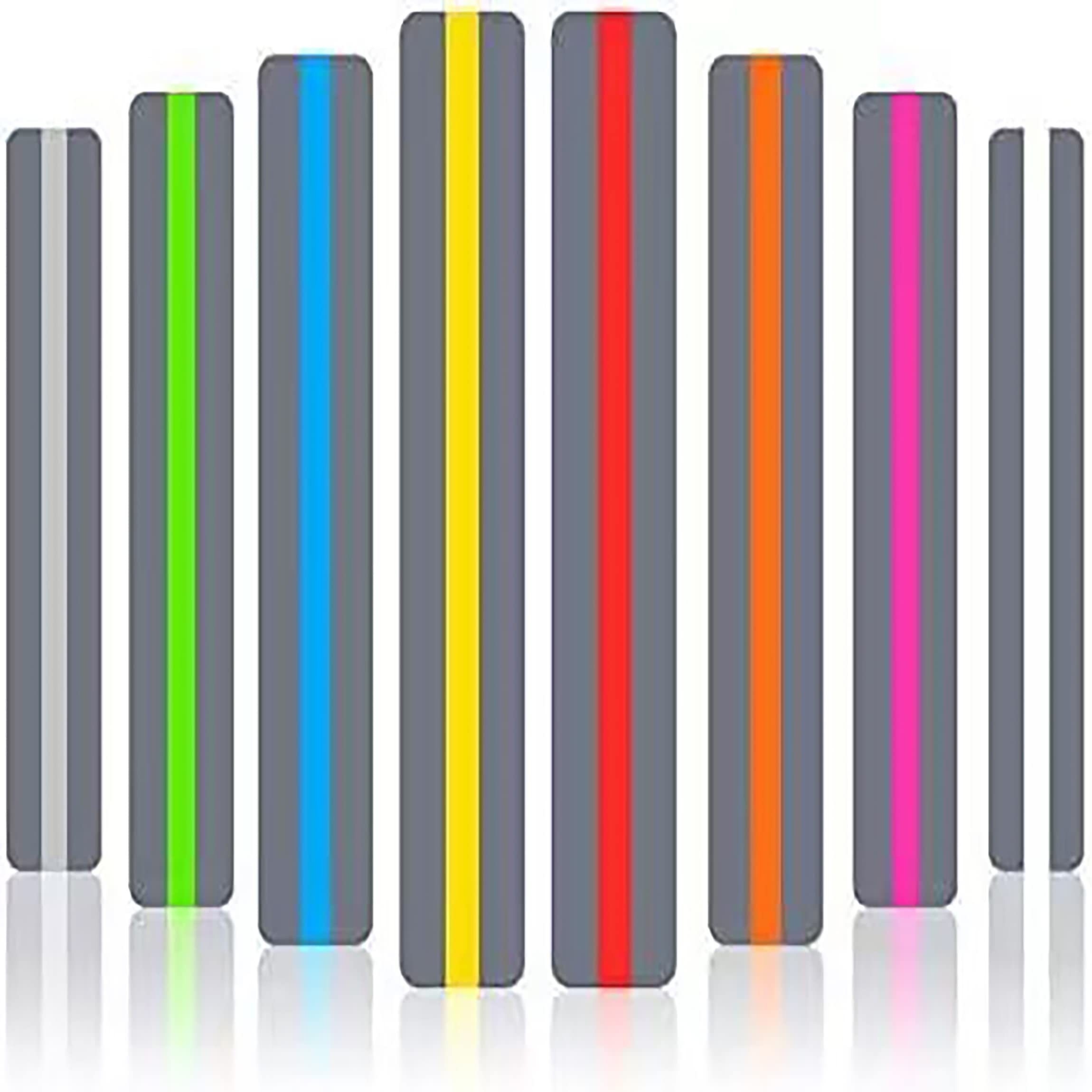 

8pcs Guided Reading Strips/colored Overlay/highlight Strips/highlighter/bookmark/assorted Colors Help With Dyslexia For Teacher Supply Assistant