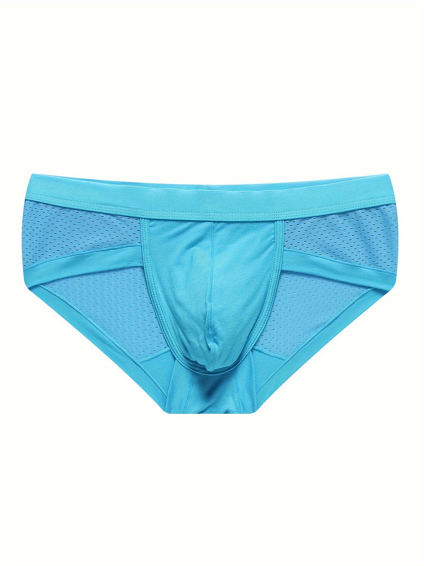 Men's Mesh Briefs Stretchy Low Waist Underwear 1 PC Sexy Briefs