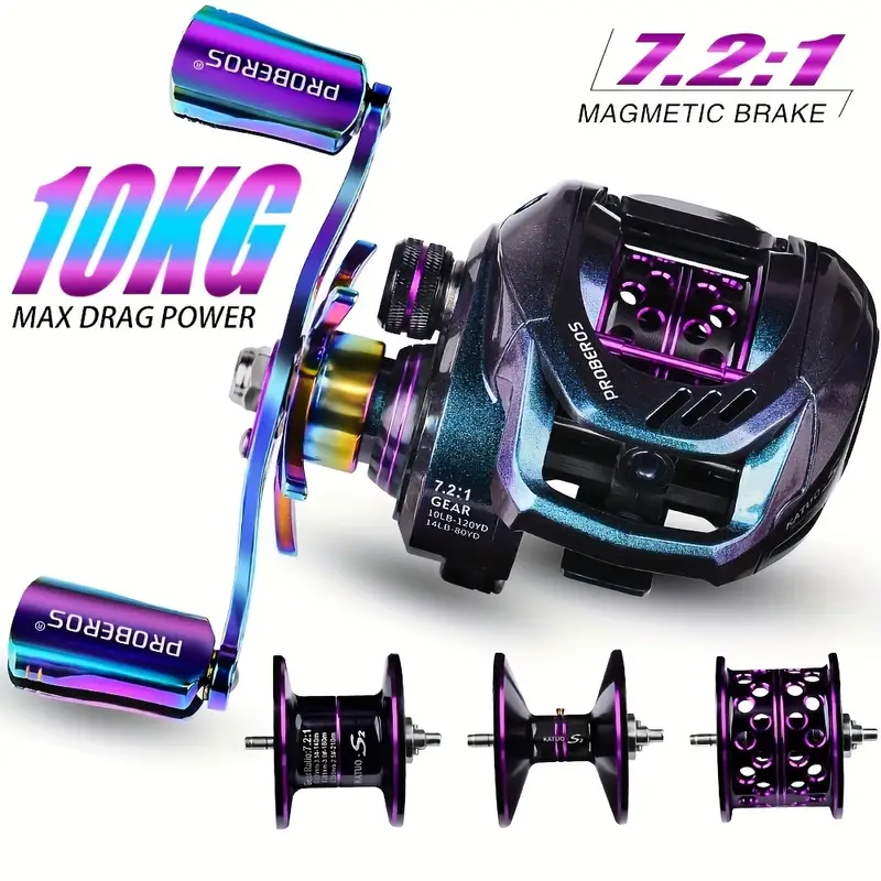 High Speed Bait Casting Fishing Reel Magnetic Brake Max Drag - Temu