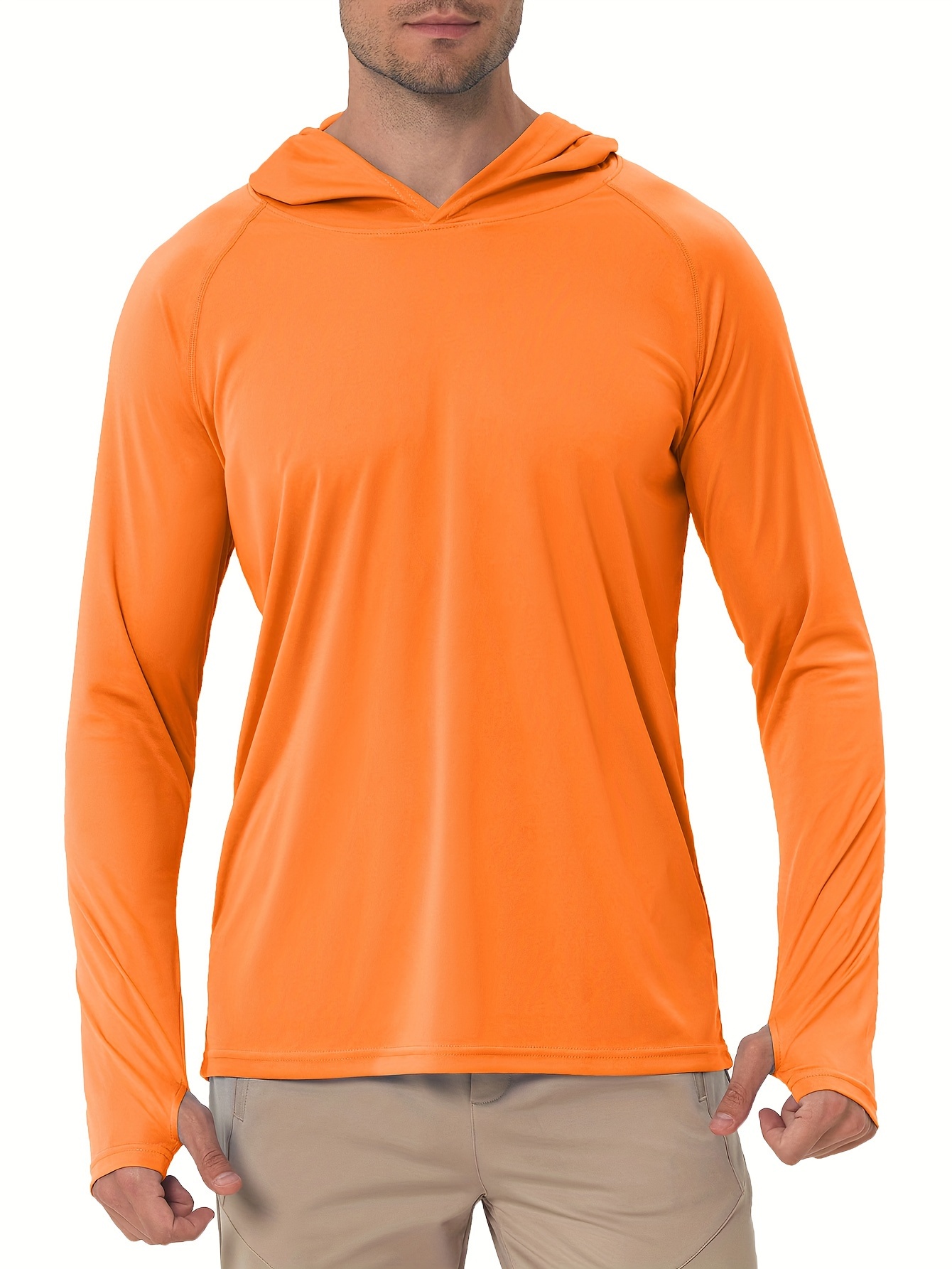 Men's Solid Color Upf 50+ Sun Protection Hoodies Long Sleeve