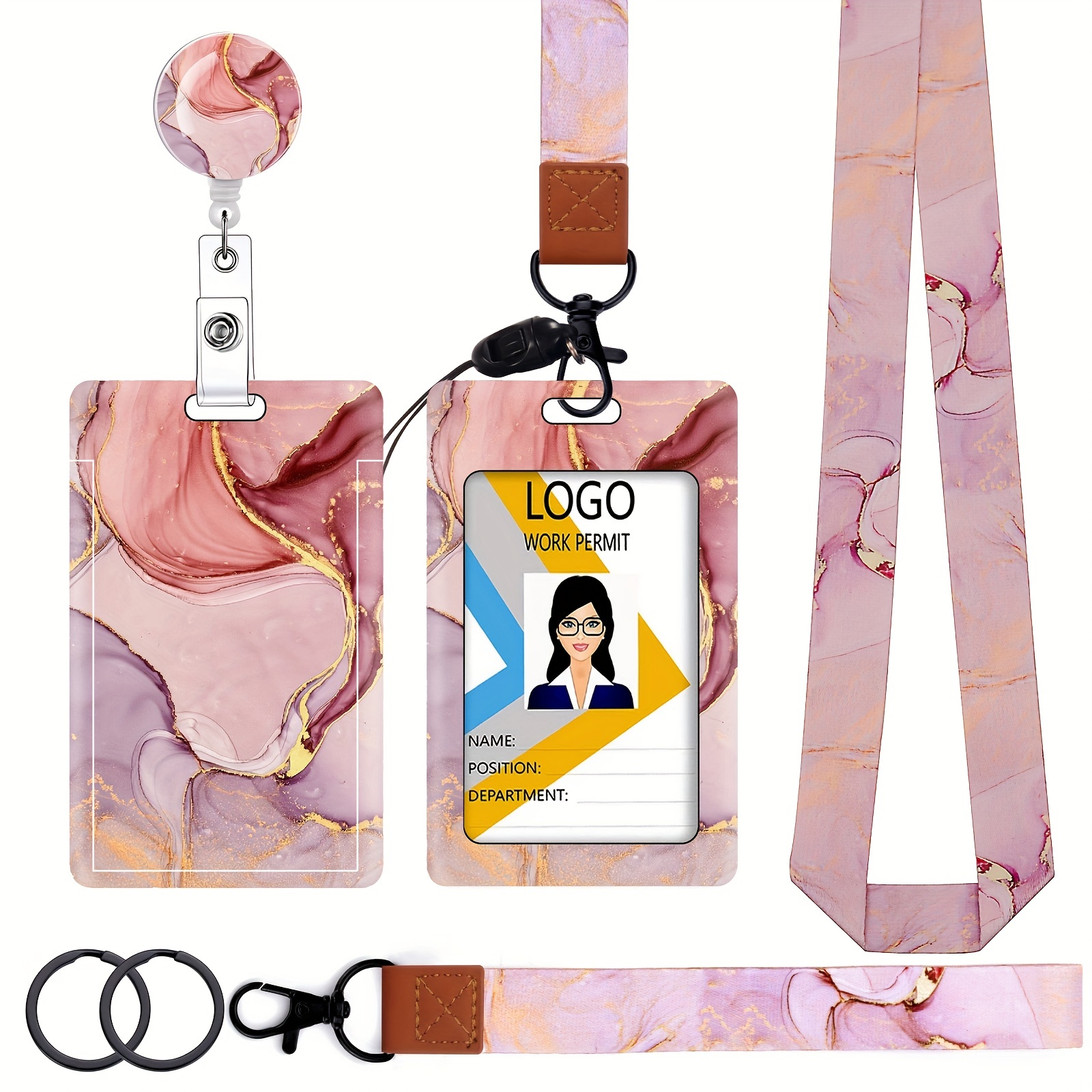 Salamander Pattern Id Badge Holder Lanyard Lanyard + Id - Temu