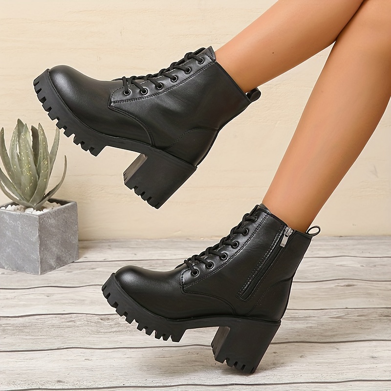 Girls chunky heel on sale boots