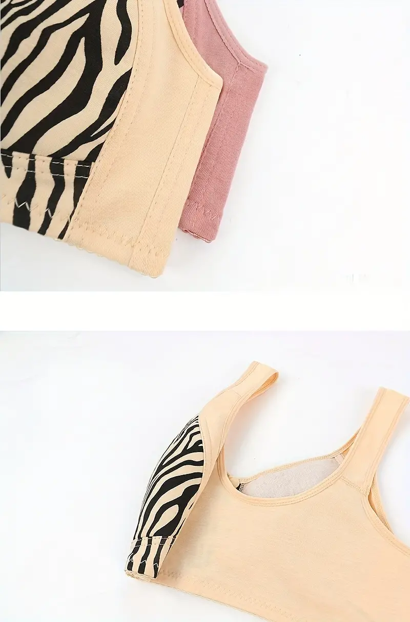 Irregular Striped Wireless Bras Comfy Breathable Front - Temu