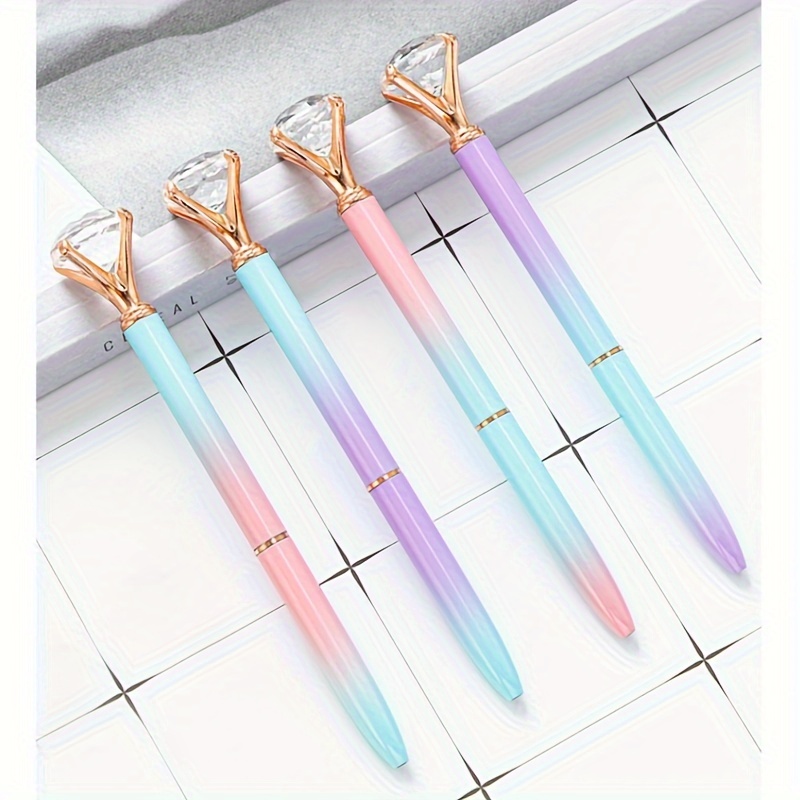 Novelty Rainbow Crystal Diamond Pen Ballpoint Pens Office School Stationery  Creative Gifts Writing Tool