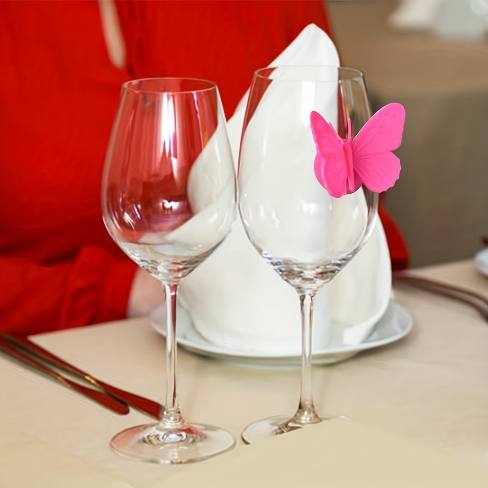 Colorful and Reusable Silicone Wine Glass Markers, Promotional