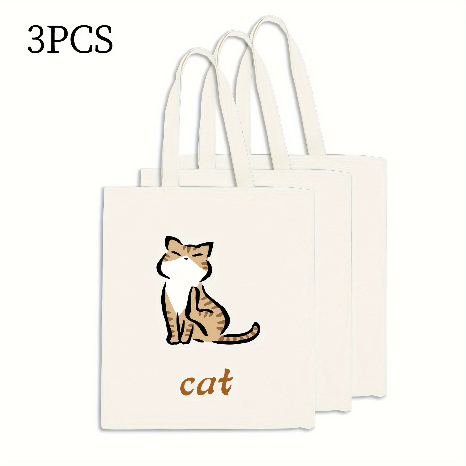 1/3/9pcs Borsa In Tela Personalizzata Gatto A Cartoni - Temu Italy