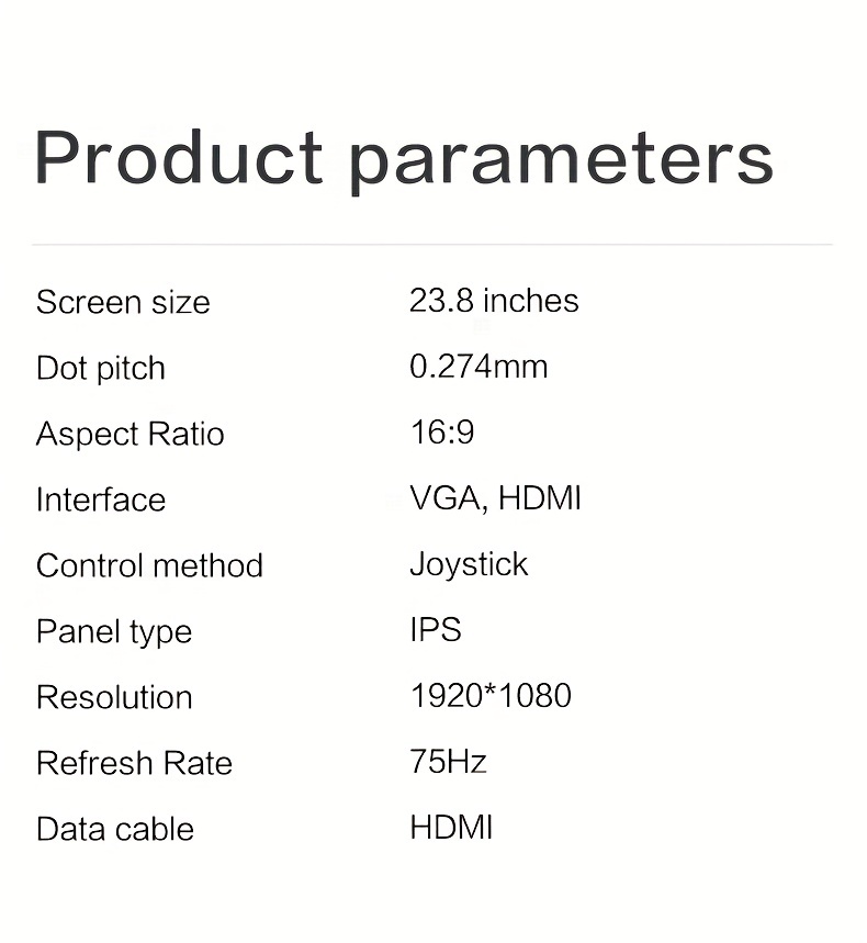 NINGMEI SC40IF VE 23 8 Pouces Pour Moniteur Grand Écran 16:9 - Temu France