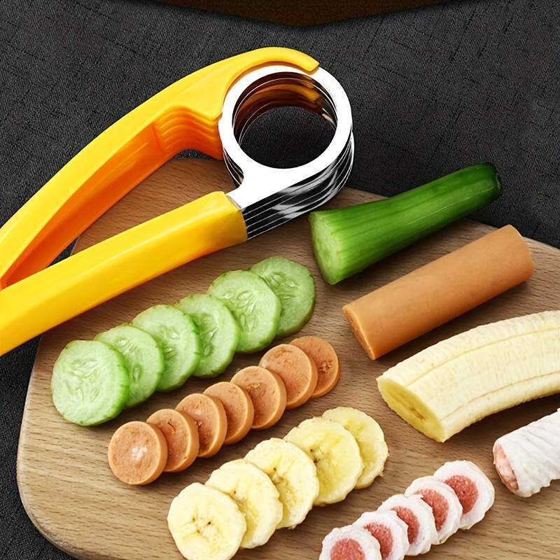 Banana Slicer Ham Slicing Stainless Steel Fruit Cutter Vegetable