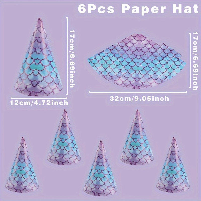 6pcs Gorros Papel Fiestas Gorro Cumpleaños Decoraciones - Temu