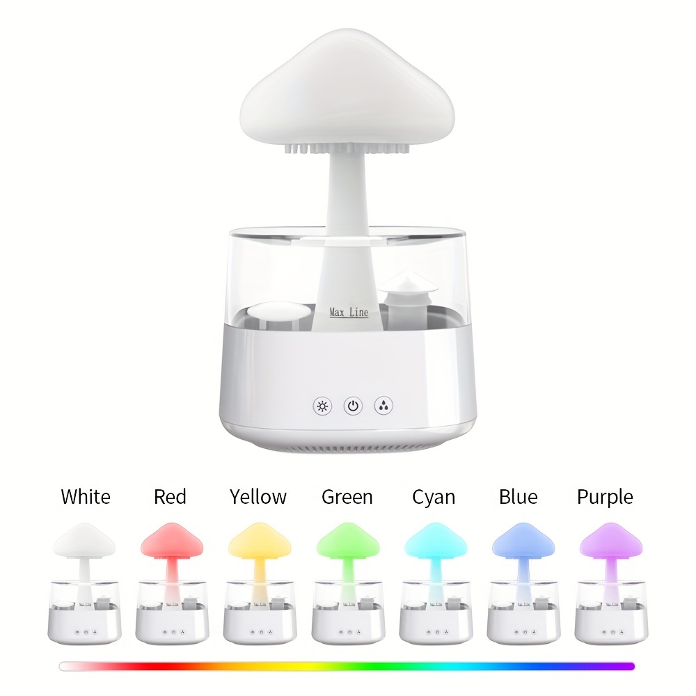 Weljoy Zen Rain Cloud Night Light Aromatherapy Essential Oil Diffuser  Relaxing Humidifier with Calming Water Drops Sounds Patented