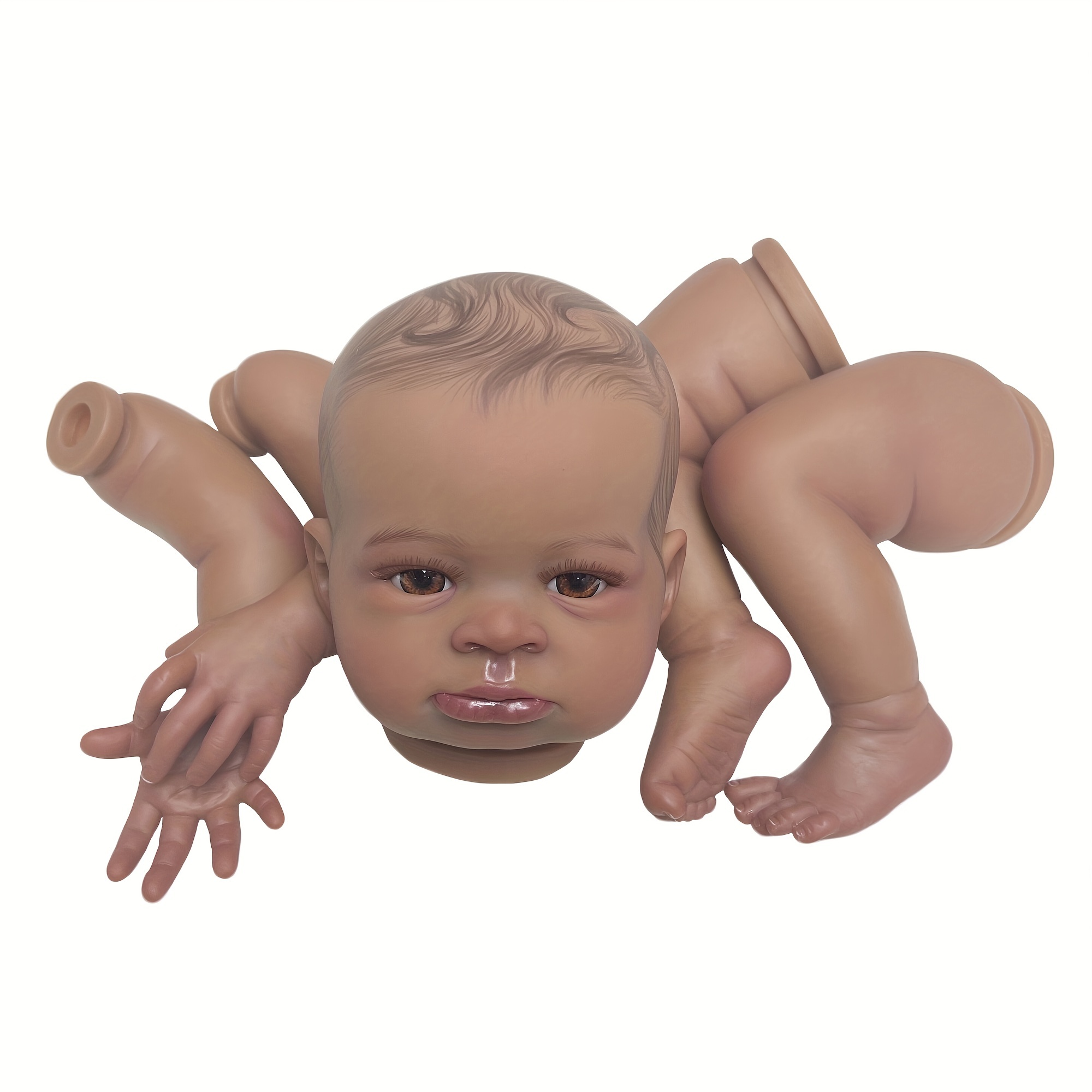 Dark Skin Lanny Reborn Doll Kits 3d Painted Unassembled Blank Kits Diy Soft  Silicone Vinyl Kit Reborn With Lifelike Painted Hair Doll For Family's Gift  - Temu