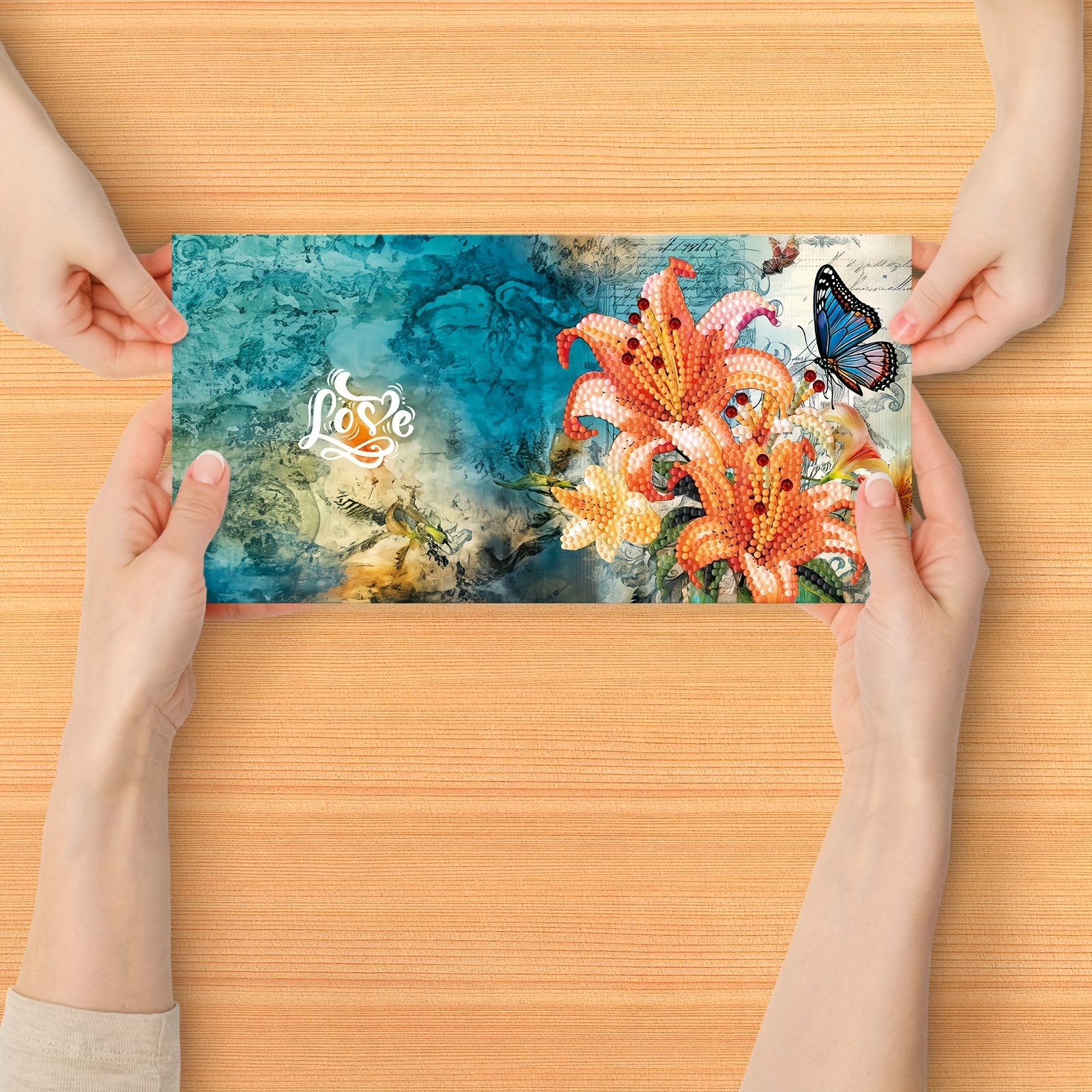 Diy Greeting Cards Diamond Painting Kits For Adults Flower - Temu