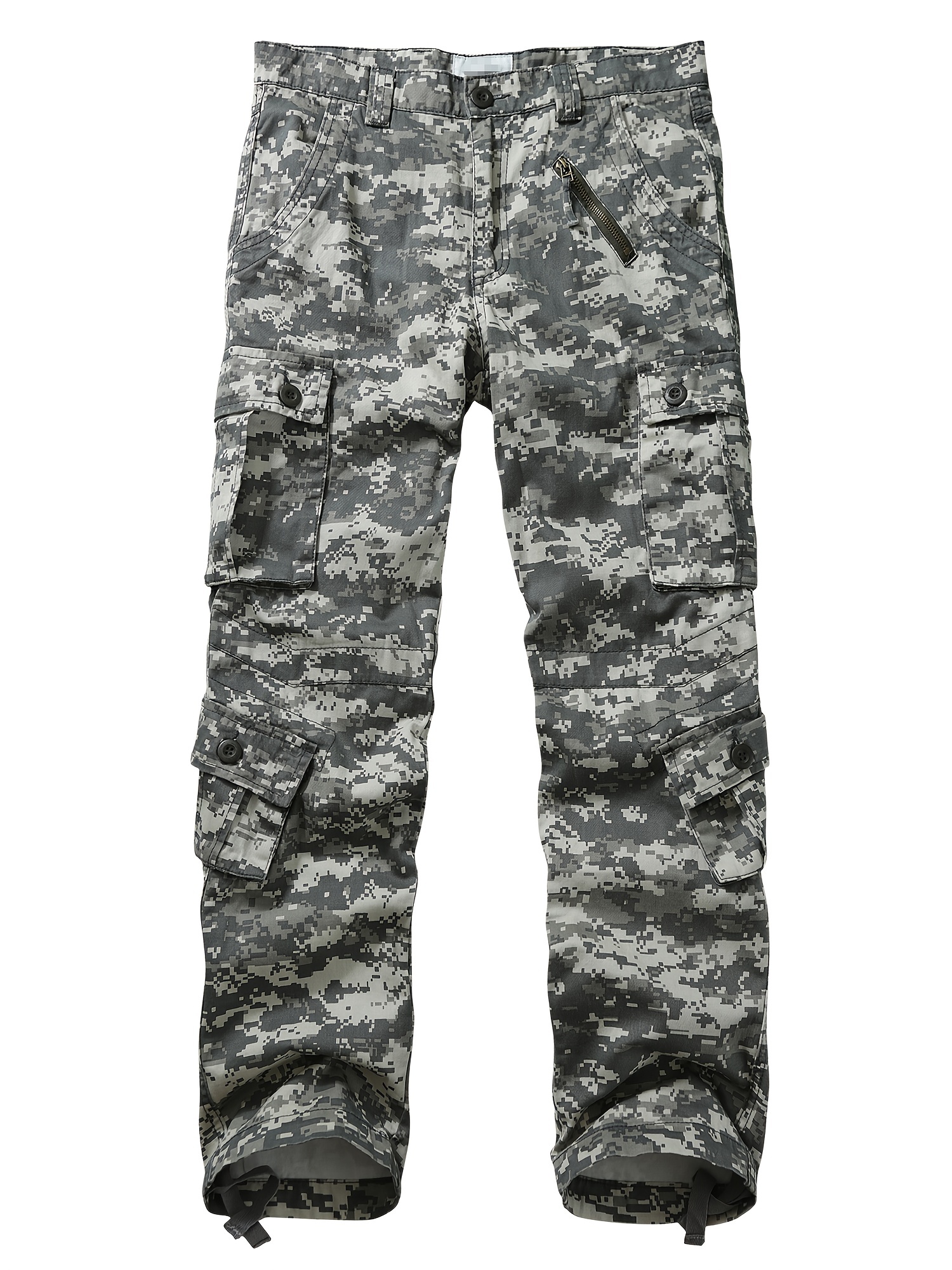 Men Military Combat Cargo Trousers Casual Loose Camo Pants