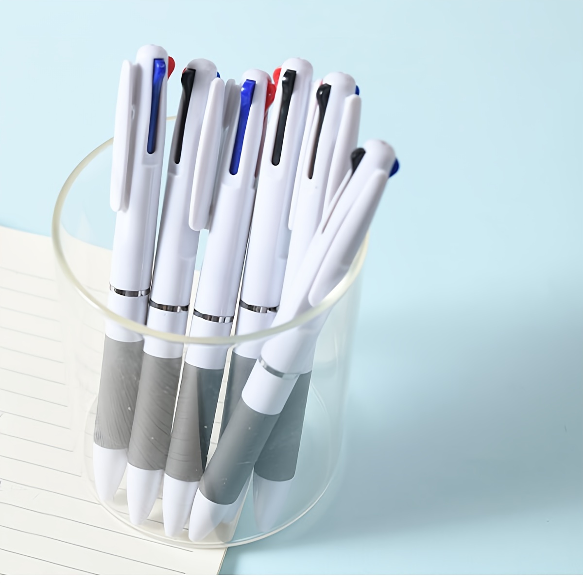 3 Color Ballpoint Pen Multicolor Pens 3 count Refillable - Temu