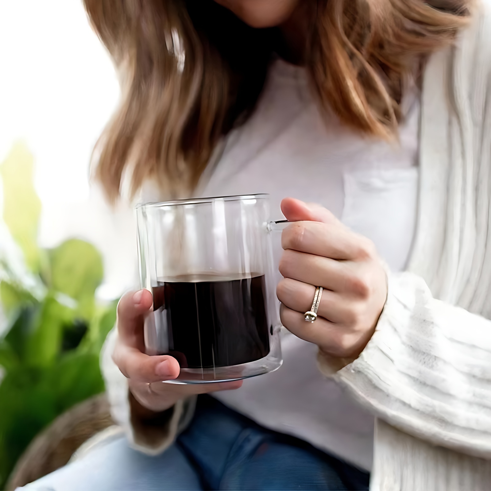 1pc Creativo Tazza Vetro A Doppia Parete Latte Succo Caffè - Temu