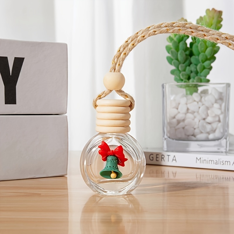 Christmas Theme Car Aromatherapy Bottle Pendant Empty Clear - Temu